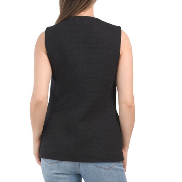 ELIE TAHARI NOIR Sleeveless Button
Front Vest With Pockets NEW - Picture 2 of 5